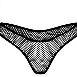 SKIMS PERFORATED SEAMLESS THONG IN ONYX